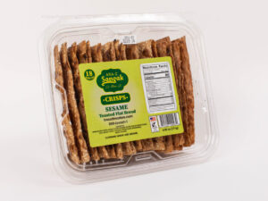 Sangak Sesame-Seed Crisps Package - Breadmasters ARA-Z Sangak Sesame-Seed Crisps - toasted Persian flatbread crackers with sesame seeds