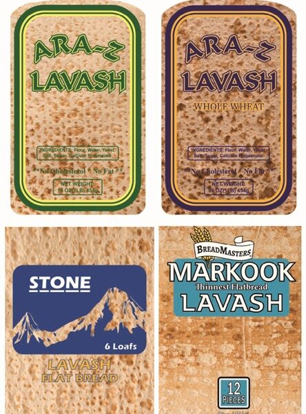 ARA-Z Variety Pack 2 - 2 flatbreads including Ara-z Lavash and Ara-z Whole Wheat Lavash