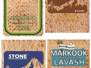 ARA-Z Variety Pack - 4 flatbreads including Ara-z Lavash, Stone Lavash, Stone Whole Wheat, and Markook Lavash