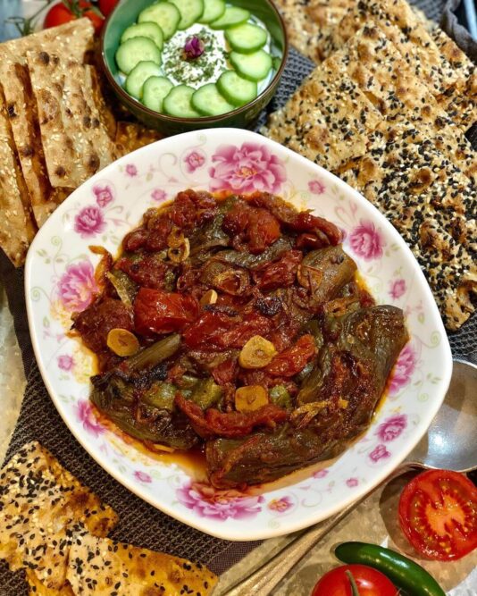 Sangak Crisps Serving - Breadmasters Toasted sangak multi-seed crisps with sesame, black sesame, and flax seeds on serving plate